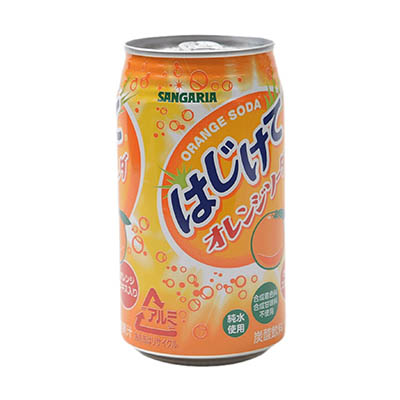 Напиток безалкогольный газированный Sangaria Hajikete Orange Апельсин (банка металлическая), 350 мл