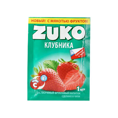 Растворимый напиток Zuko Клубника, 30 гр