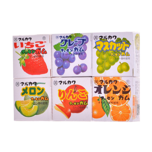 Жевательная резинка Marukawa ассорти 6 фруктовых вкусов, 32,4г